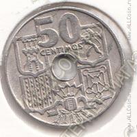 32-154 Испания 50 сентимо 1949г. КМ # 776 медно-никелевая 4,1гр. 21мм