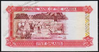 Гамбия 5 даласи 1991-95г. P.12а - UNC - Гамбия 5 даласи 1991-95г. P.12а - UNC