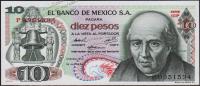 Мексика 10 песо 1974г. Р.63g - UNC "1CP"