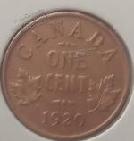 Н2-120 Канада 1 цент 1920г. Бронза.