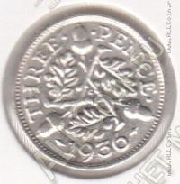30-54 Великобритания 3 пенса 1936г. КМ # 831 серебро 1,4138гр. 16мм