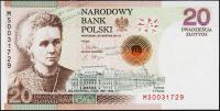 Банкнота Польша 20 злотых 2011 года. P.182 UNC /Юбилейная - Буклет/