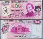 Уругвай 1 новый песо 1975 на 1000 песо 1974 г. P.56 UNC