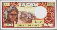 Банкнота Джибути 1000 франков 1979 года. P.37а - UNC