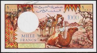 Банкнота Джибути 1000 франков 1979 года. P.37а - UNC - Банкнота Джибути 1000 франков 1979 года. P.37а - UNC
