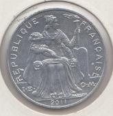 Французская Полинезия 5 франков 2011г. КМ#12 UNC Алюминий 3,75гр. 31мм. (арт526) - Французская Полинезия 5 франков 2011г. КМ#12 UNC Алюминий 3,75гр. 31мм. (арт526)