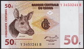 Конго 50 сантим 1997г. P.84А - UNC - Конго 50 сантим 1997г. P.84А - UNC