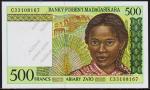 Мадагаскар 500 франков (100 ариари) 1994г. P.75в - UNC