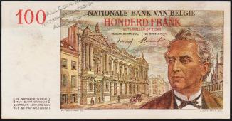 Бельгия 100 франков 10.07.1957г. Р.129с - UNC- - Бельгия 100 франков 10.07.1957г. Р.129с - UNC-