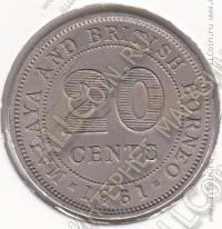 29-40 Малайя и Борнео 20 центов 1961г. КМ#3 медно-никелевая 5,65гр. 23,51мм