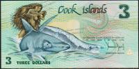 Кука острова 3 доллара 1987г. Р.3 UNC