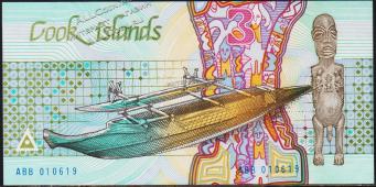 Кука острова 3 доллара 1987г. Р.3 UNC - Кука острова 3 доллара 1987г. Р.3 UNC