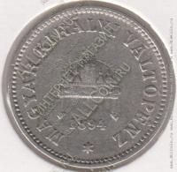19-80 Венгрия 10 филлеров 1894г. KM# 482 никель