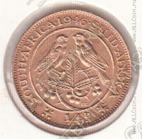 27-25 Южная Африка 1/4 пенни 1946г. КМ # 23 бронза 2,84гр. 20мм 