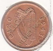 27-103 Ирландия 1/2 пенни 1943г. КМ # 10 бронза 5,67гр. 25,5мм - 27-103 Ирландия 1/2 пенни 1943г. КМ # 10 бронза 5,67гр. 25,5мм