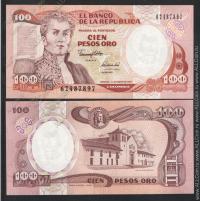 Колумбия 100 песо 1991г. P.426 UNC