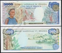 Руанда 5000 франков 1988г. P.22 UNC