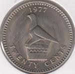 25-57 Родезия 20 центов 1977г. 