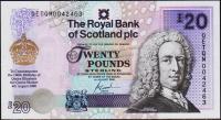 Шотландия 20 фунтов 2000г. P.361 UNC-