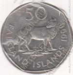26-28 Фолклендские Острова 50 пенсов 1998г КМ#14.2 медно-никелевая 8,0гр. 27,3мм