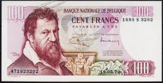 Бельгия 100 франков 18.05.1972г. Р.134в - UNC- - Бельгия 100 франков 18.05.1972г. Р.134в - UNC-