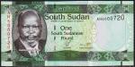 Южный Судан 1 фунт 2011г. Р.5 UNC
