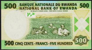 Руанда 500 франков 2004г. P.30 UNC - Руанда 500 франков 2004г. P.30 UNC