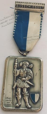 #382 Швейцария спорт Медаль Знаки. Наградная медаль по стрельбам в Люцерне.