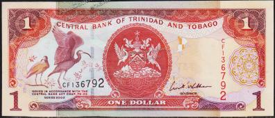 Тринидад и Тобаго 1 доллар 2002г. Р.41в - UNC - Тринидад и Тобаго 1 доллар 2002г. Р.41в - UNC