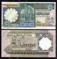Ливия 1/4 динара 1990г. P.52 UNC