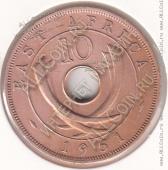 29-42 Восточная Африка 10 центов 1951г. КМ # 34 бронза 9,5гр.  - 29-42 Восточная Африка 10 центов 1951г. КМ # 34 бронза 9,5гр. 