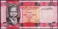 Южный Судан 5 фунт 2011г. Р.6 UNC