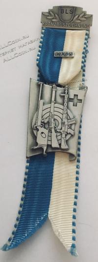 #428 Швейцария спорт Медаль Знаки. Наградной венок. 1965 год.