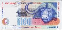 Банкнота Южная Африка (ЮАР) 100 рандов 1999 года. Р.126в - UNC
