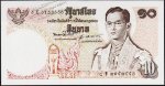 Банкнота Таиланд 10 бат 1969-1978 года. P.83(51 подпись) UNC