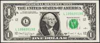 Банкнота США 1 доллар 1988A года. Р.480в - UNC "L" L-E
