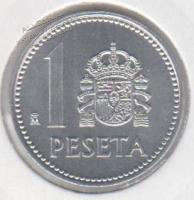 Испания 1 песета 1985г. КМ#821 UNC алюминий 1,2гр. 21мм. (арт277)