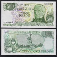 Аргентина 500 песо 1974-75г. P.298 UNC