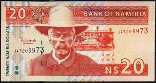 Намибия 20 долларов 2002г. P.6 UNC - Намибия 20 долларов 2002г. P.6 UNC