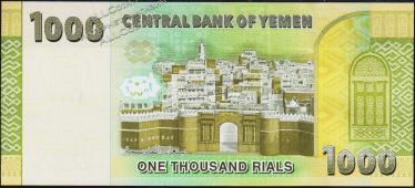 Банкнота Йемен 1000 риалов 2017 года. P.NEW - UNC - Банкнота Йемен 1000 риалов 2017 года. P.NEW - UNC