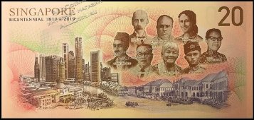Банкнота Сингапур 20 долларов 2019 года. P.NEW - UNC /ЮБИЛЕЙНАЯ/ - Банкнота Сингапур 20 долларов 2019 года. P.NEW - UNC /ЮБИЛЕЙНАЯ/