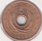38-171 Восточная Африка 5 центов 1964г. Бронза - 38-171 Восточная Африка 5 центов 1964г. Бронза