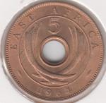 38-171 Восточная Африка 5 центов 1964г. Бронза