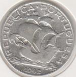 2-59 Португалия 5 эскудо 1942г. KM# 581 серебро 25 мм 7 гр