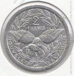 33-180 Новая Каледония 2 франка 1983г. КМ#14 UNC алюминий 2,2гр. 27мм