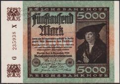 Германия 5000 марок 1922г. P.81(1) - UNC - Германия 5000 марок 1922г. P.81(1) - UNC
