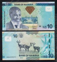 Намибия 10 долларов 2012г. P.11 UNC* 