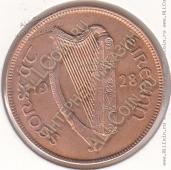 27-107 Ирландия 1 пенни 1928г. КМ # 3 бронза 9,45гр. 30,9мм - 27-107 Ирландия 1 пенни 1928г. КМ # 3 бронза 9,45гр. 30,9мм
