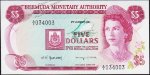 Банкнота Бермуды 5 долларов 1981 года. P.29в - UNC