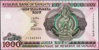 Банкнота Вануату 1000 вату 2007 года. P.NEW - UNC - Банкнота Вануату 1000 вату 2007 года. P.NEW - UNC